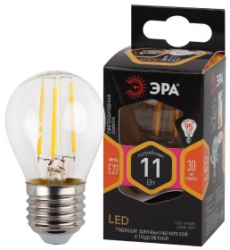 Лампа светодиодная Эра E27 11W 2700K F-LED P45-11w-827-E27 Б0047013