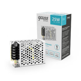 Блок питания Gauss Basic 25Вт DC12 IP20 BT501