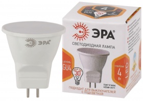 Лампа светодиодная Эра GU4 4W 2700K LED MR11-4W-2700K-GU4 Б0049065