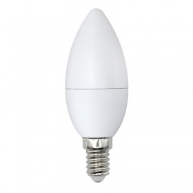 Лампа светодиодная (UL-00003804) Volpe E14 9W 3000K матовая LED-C37-9W/WW/E14/FR/NR