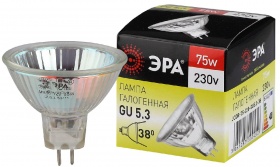 Лампа галогенная Эра GU5.3 75W 3000K GU5.3-JCDR (MR16) -75W-230V-CL C0027366