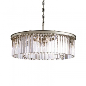 Подвесная люстра Delight Collection 1920s Odeon KR0387P-10B chrome/clear