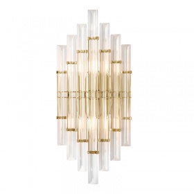 Настенный светильник Crystal Lux SARAGOSA AP2 BRASS/TRANSPARENTE