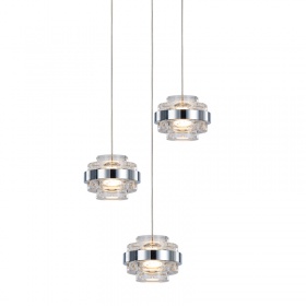 Подвесной светильник Delight Collection MD22030002 MD22030002-3A chrome/clear