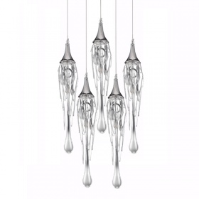 Подвесной светильник Delight Collection Goddess Tears P68009L-5/R chrome