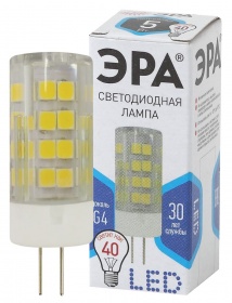 Лампа светодиодная Эра G4 5W 4000K LED JC-5W-220V-CER-840-G4 Б0027858