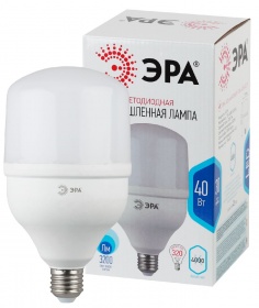 Лампа светодиодная Эра E27 40W 4000K LED POWER T120-40W-4000-E27 Б0027005