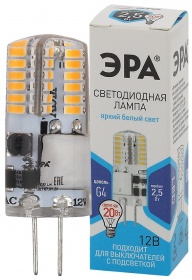 Лампа светодиодная Эра G4 2,5W 4000K LED-JC-2,5W-12V-SLC-840-G4 Б0049090