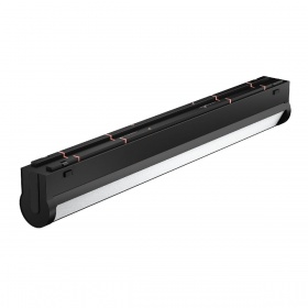 Трековый магнитный светильник Arlight MAG-VIBE-FLAT-TURN-L305-12W Warm3000 (BK, 110 deg, 48V) 044443