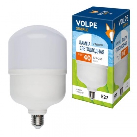 Лампа LED сверхмощная (UL-00002905) Volpe E27 40W (350W) 4000K LED-M80-40W/NW/E27/FR/S