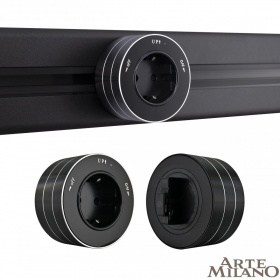 Трековая розетка Arte Milano Am-track-sockets 380011TS/ES Black